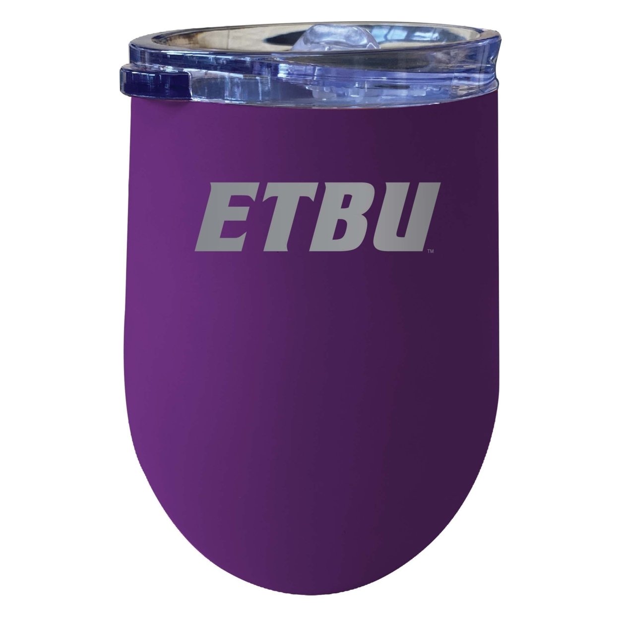 East Texas Baptist University 12 Oz Etched Insulated Wine Stainless Steel Tumbler Purple