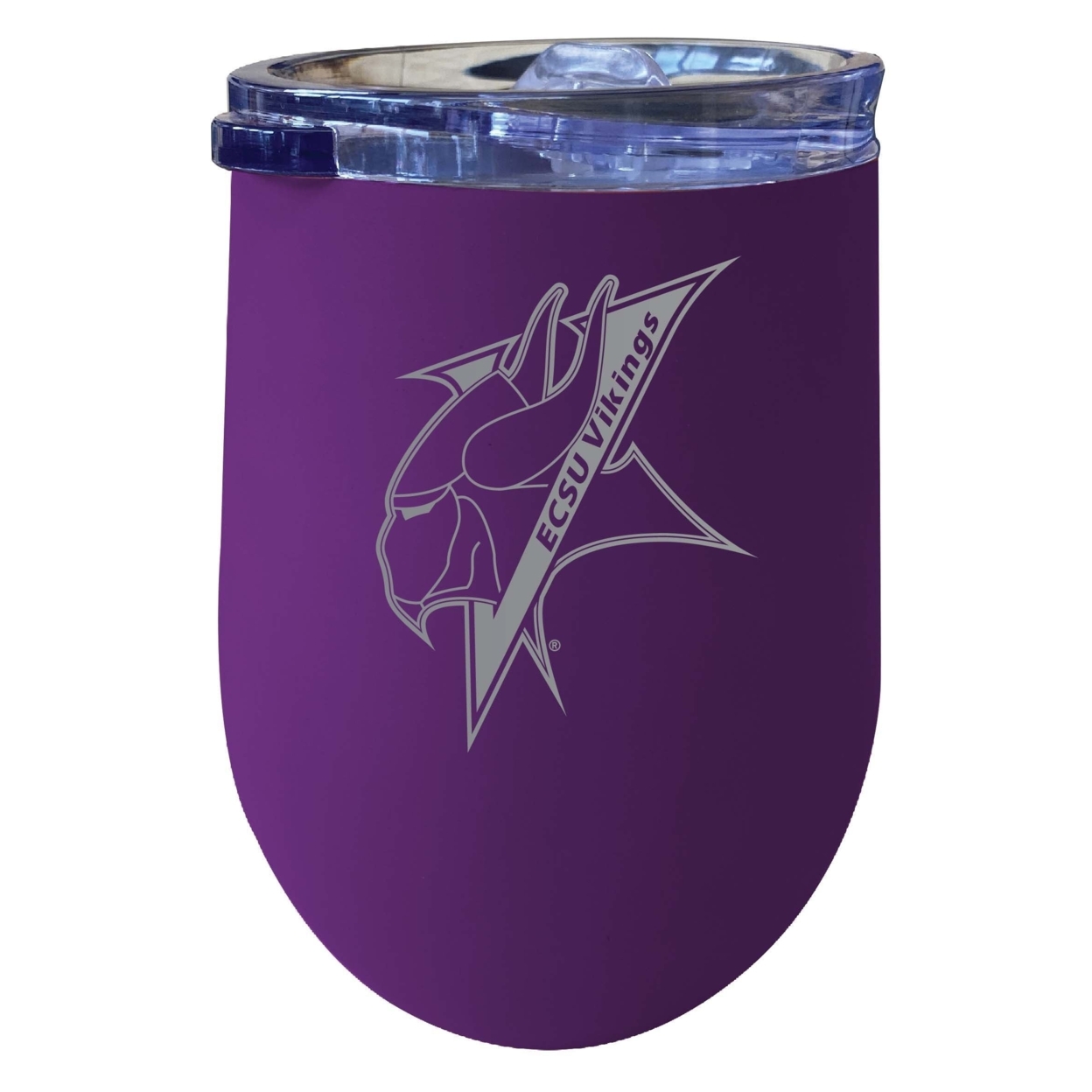 Elizabeth City State University 12 Oz Etched Insulated Wine Stainless Steel Tumbler Purple
