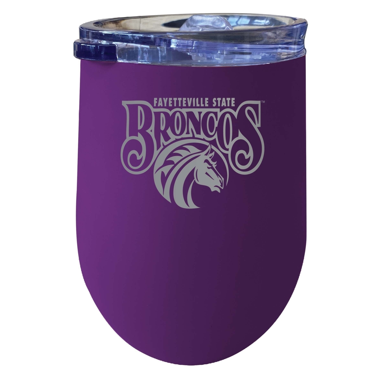 Fayetteville State University 12 Oz Etched Insulated Wine Stainless Steel Tumbler Purple