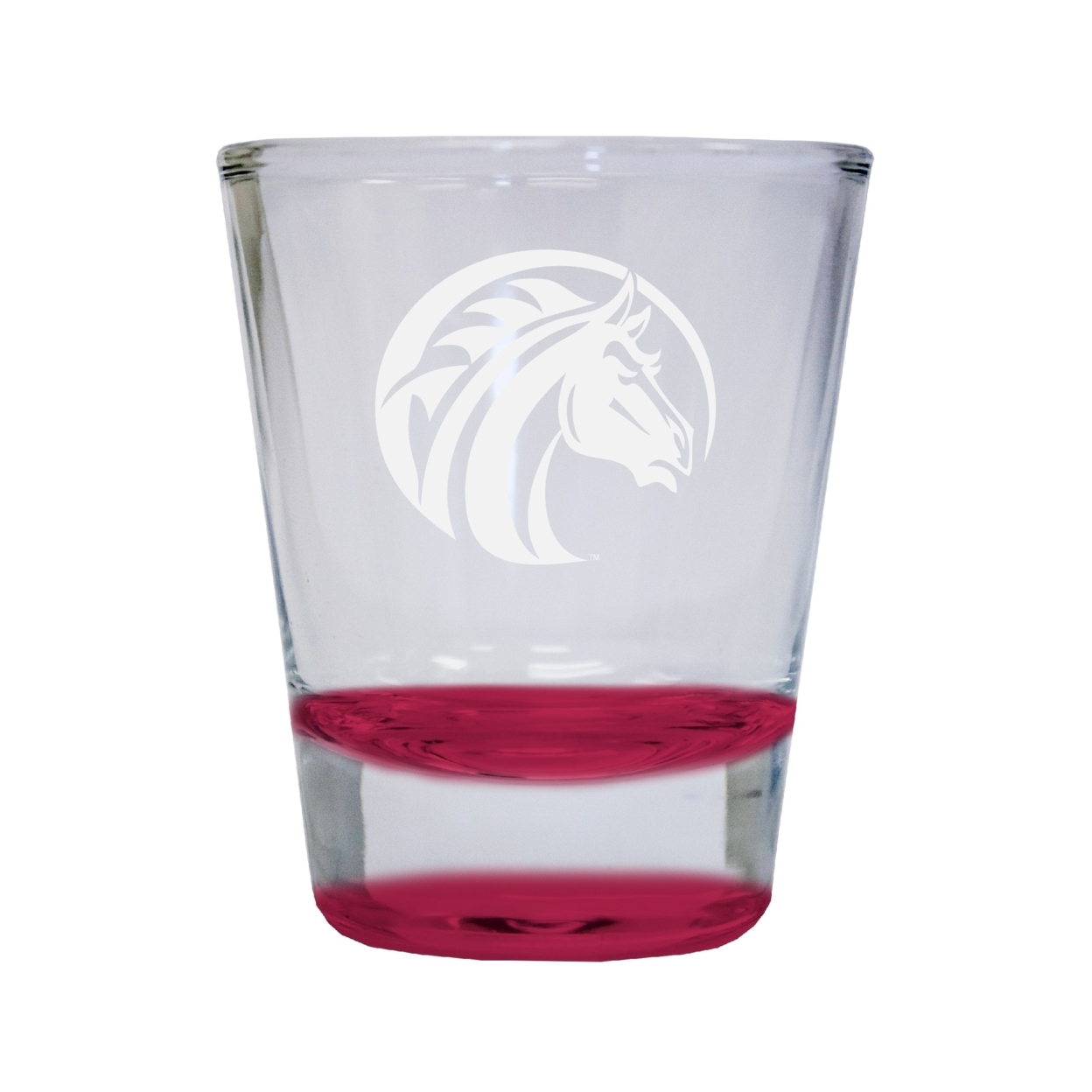 Fayetteville State University Etched Round Shot Glass 2 Oz Red