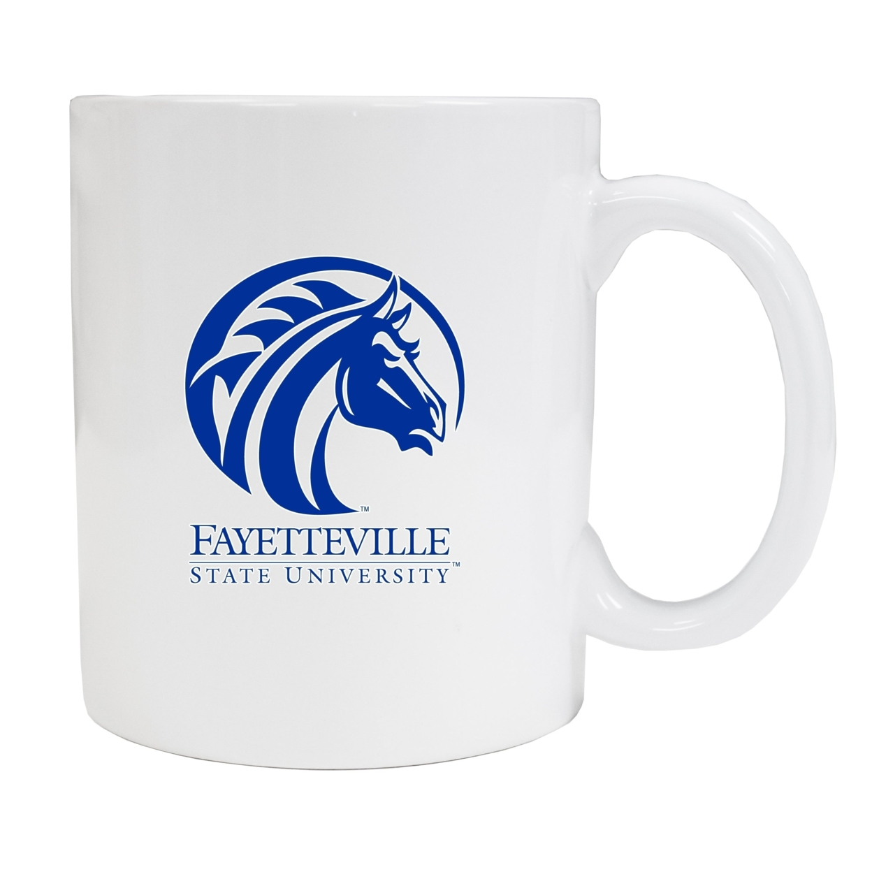 Fayetteville State University White Ceramic Mug (White).
