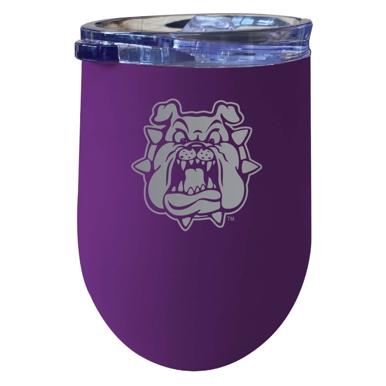 Fresno State Bulldogs 12 Oz Etched Insulated Wine Stainless Steel Tumbler Purple