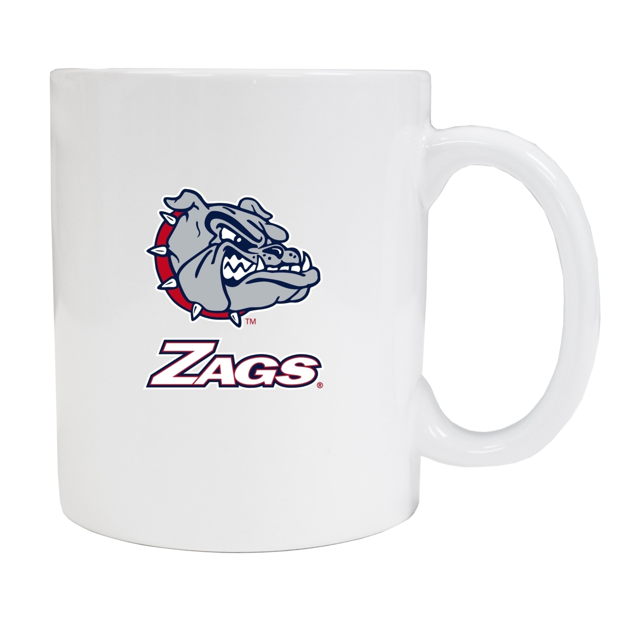 Gonzaga Bulldogs White Ceramic Mug (White).