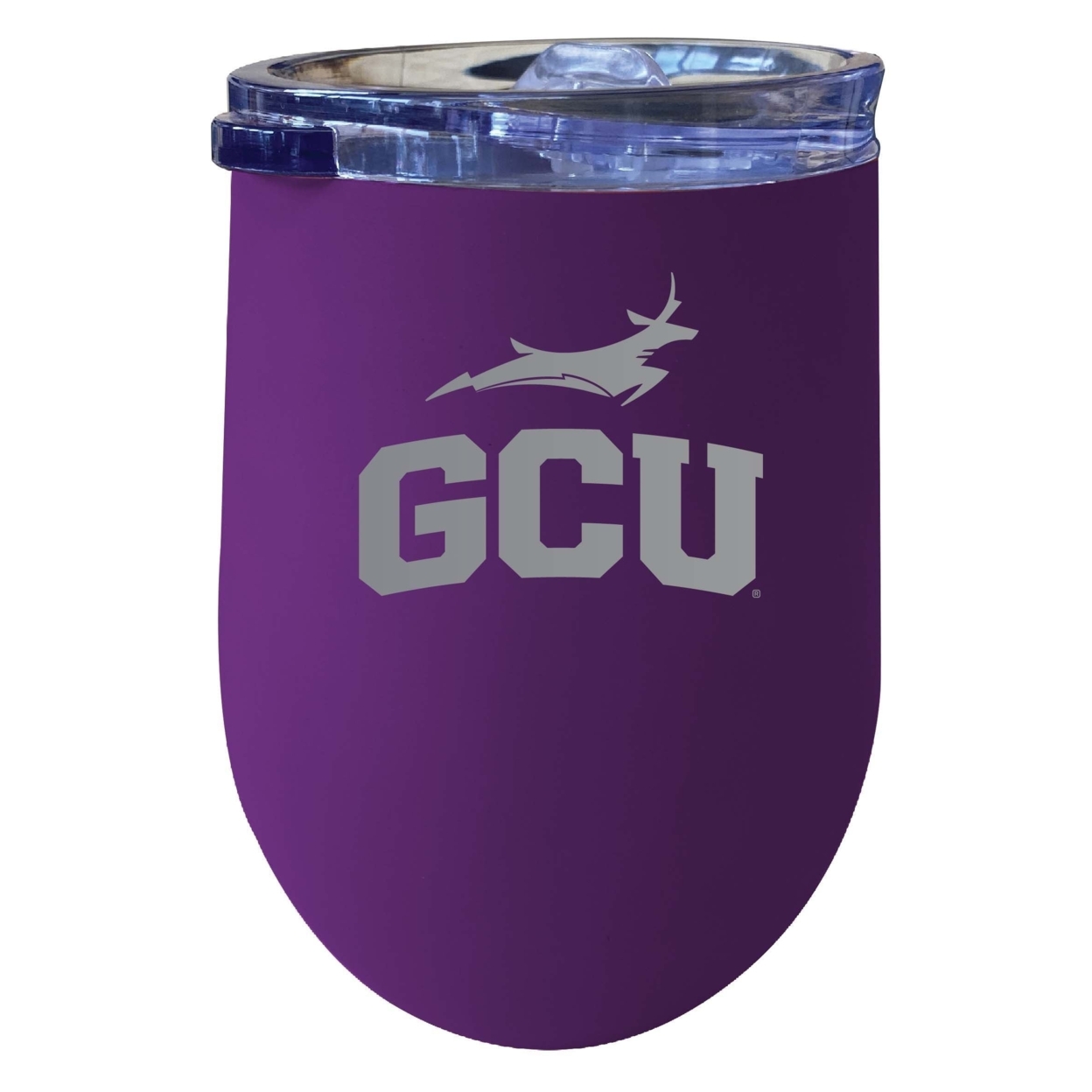 Grand Canyon University Lopes 12 Oz Etched Insulated Wine Stainless Steel Tumbler Purple