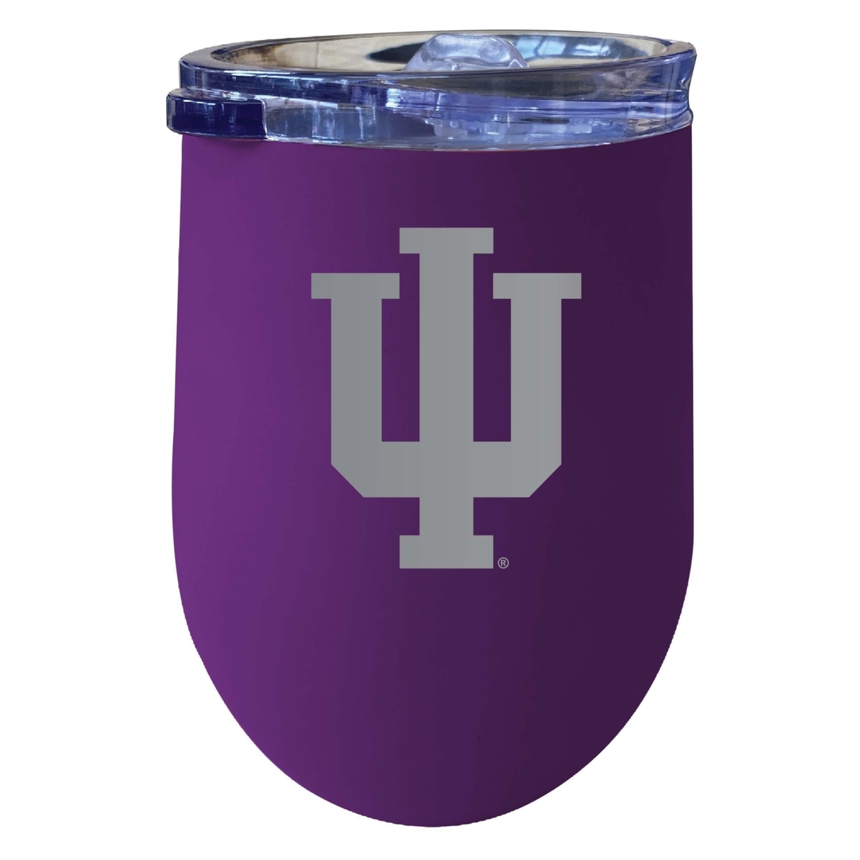 Indiana Hoosiers 12 Oz Etched Insulated Wine Stainless Steel Tumbler Purple