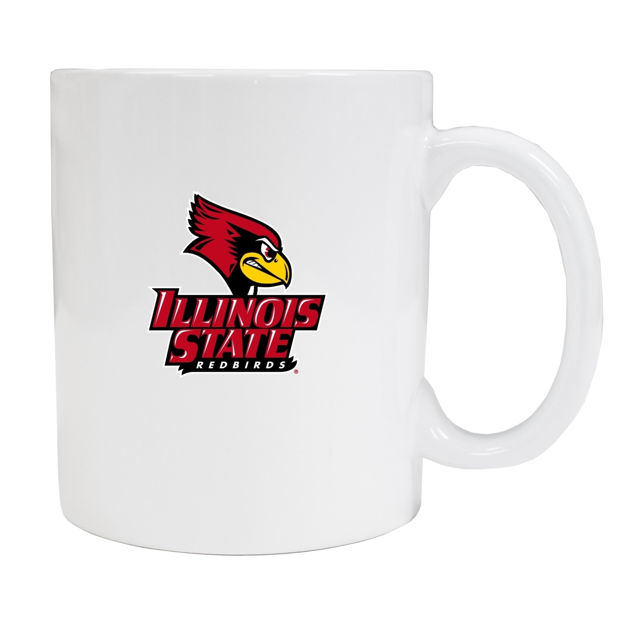 Illinois State Redbirds White Ceramic Mug (White).