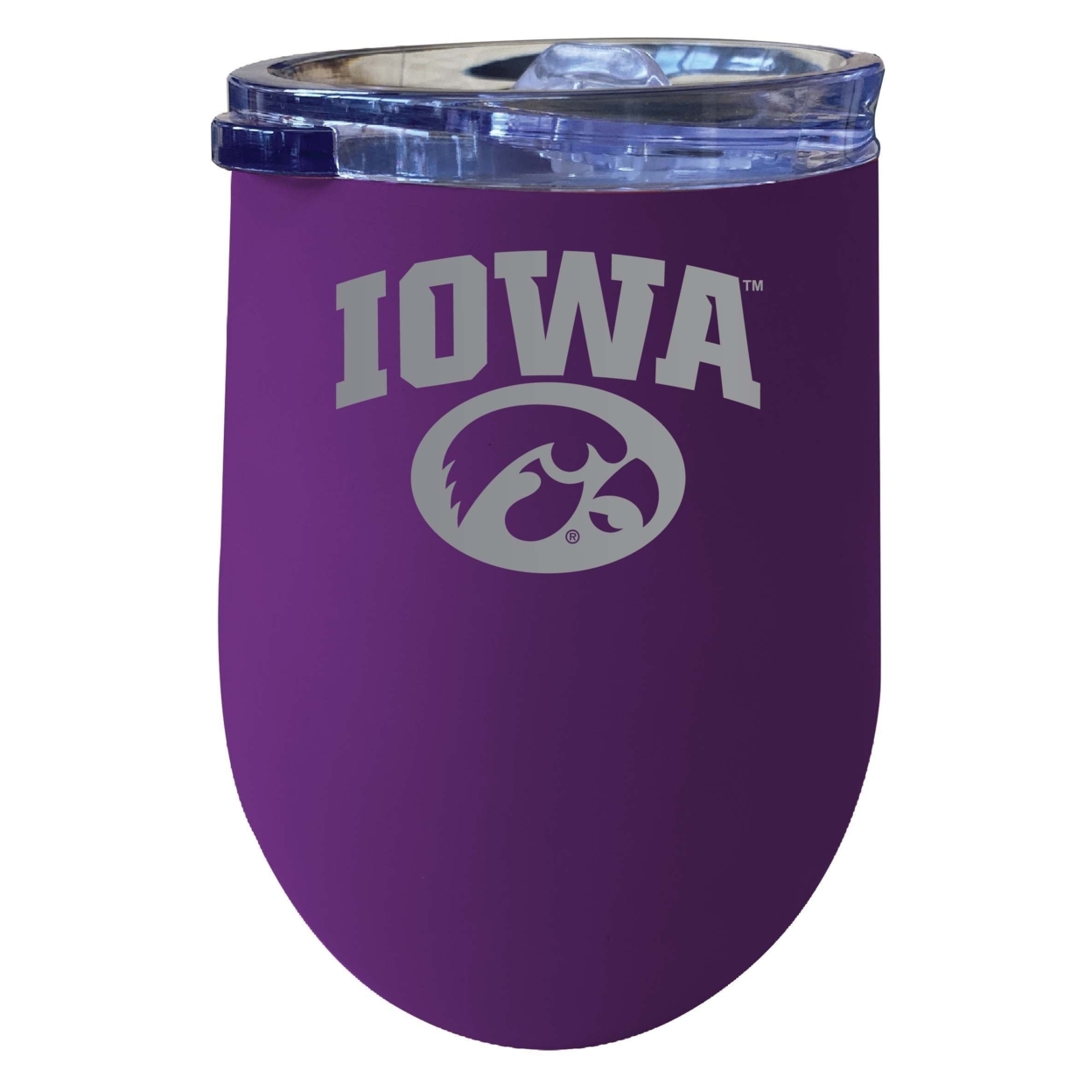 Iowa Hawkeyes 12 Oz Etched Insulated Wine Stainless Steel Tumbler Purple