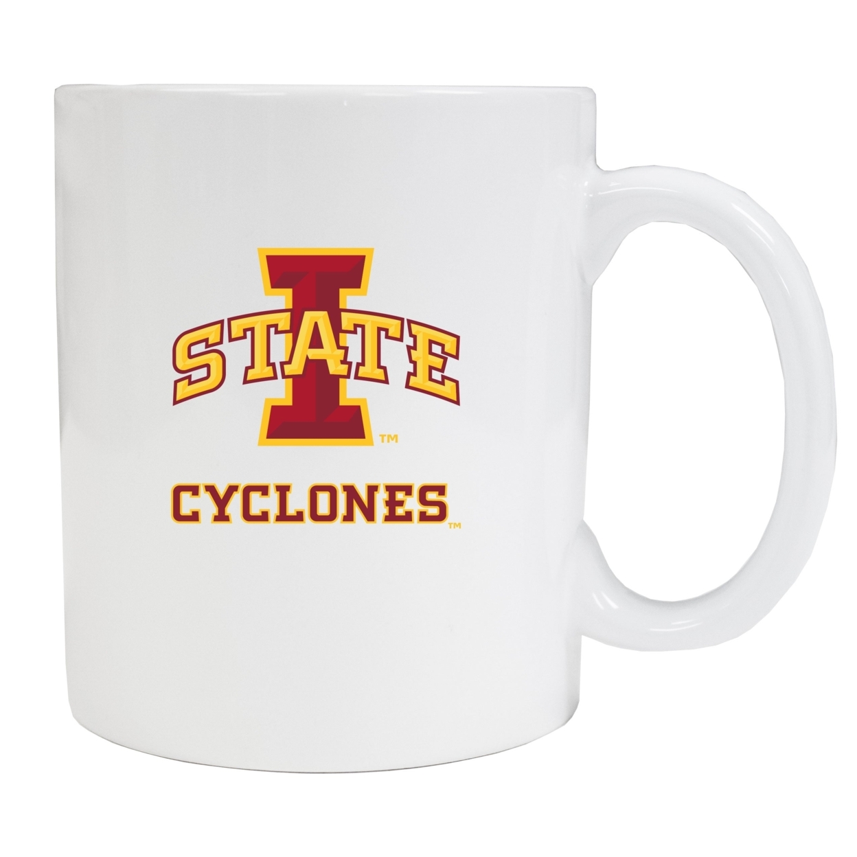 Iowa State Cyclones White Ceramic Mug (White).