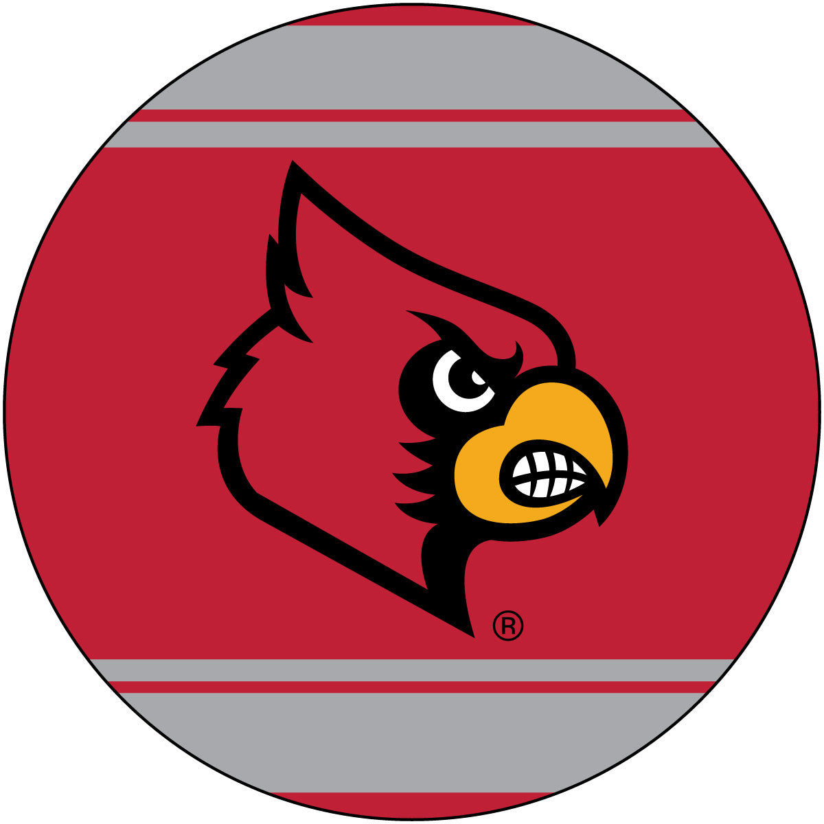 Louisville Cardinals Collegiate 4 Inch Round Trendy Polka Dot Magnet