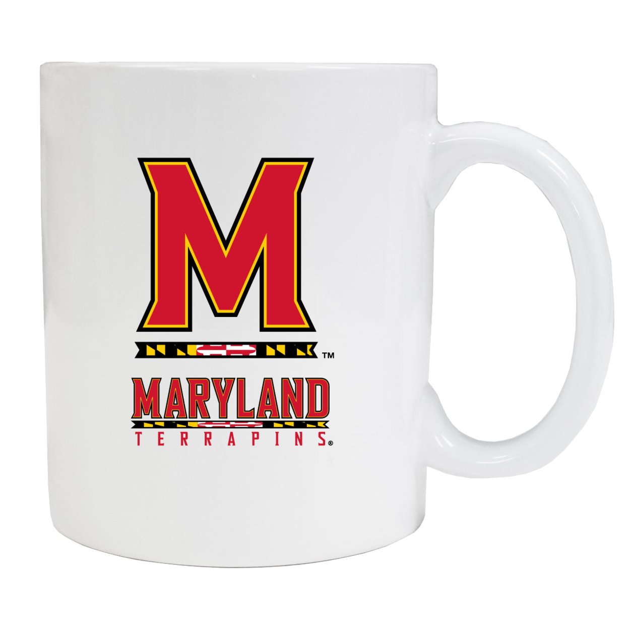Maryland Terrapins White Ceramic Mug (White).