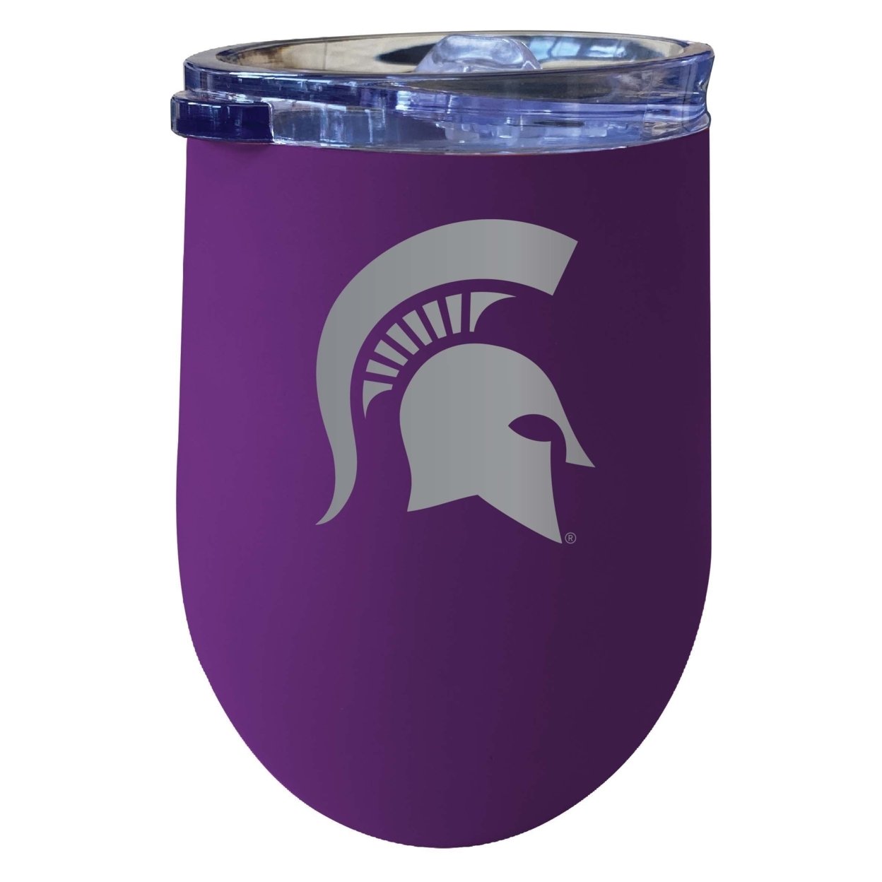 Michigan State Spartans 12 Oz Etched Insulated Wine Stainless Steel Tumbler Purple