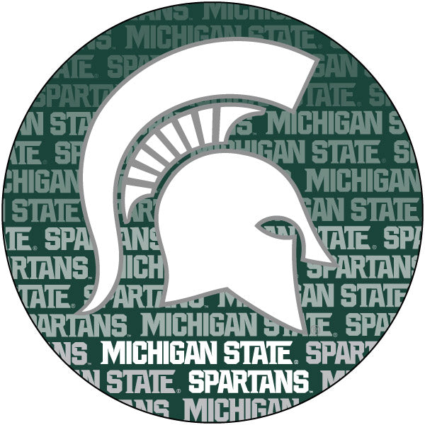Michigan State Spartans 4 Inch Round Word Magnet