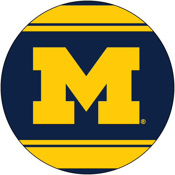 Michigan Wolverines Collegiate 4 Inch Round Trendy Polka Dot Magnet