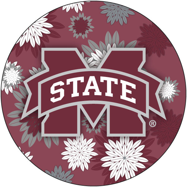 Mississippi State Bulldogs 4 Round Floral Magnet-Mississippi State Magnet-New For 2016