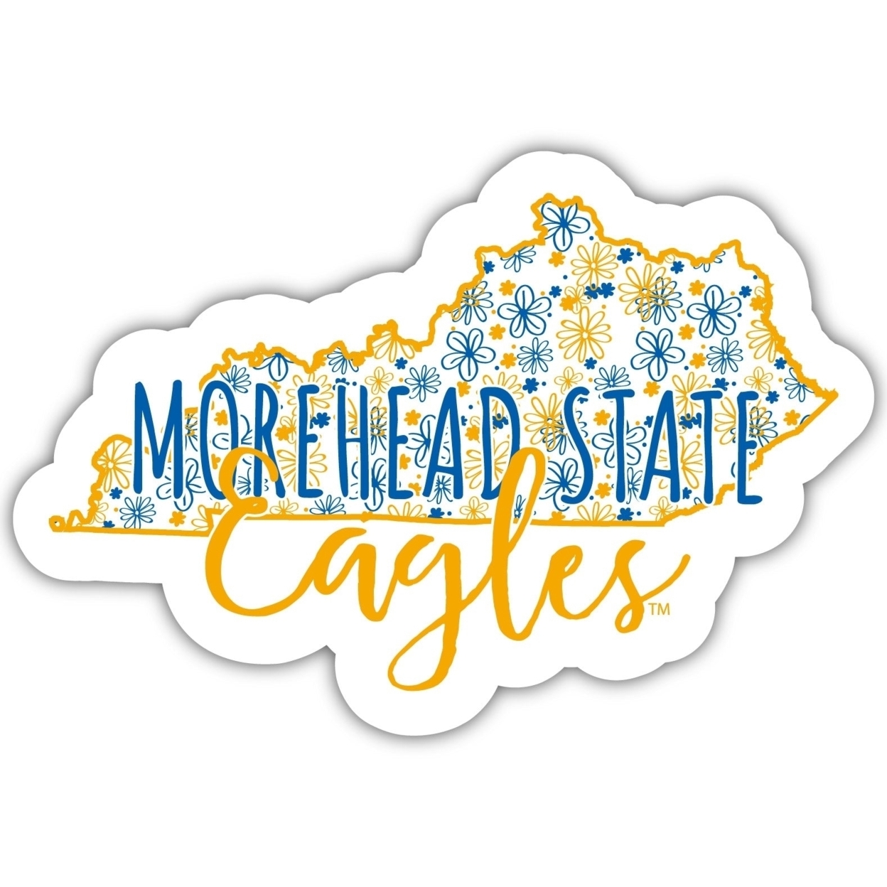 Morehead State University Floral State Die Cut Decal 2-Inch
