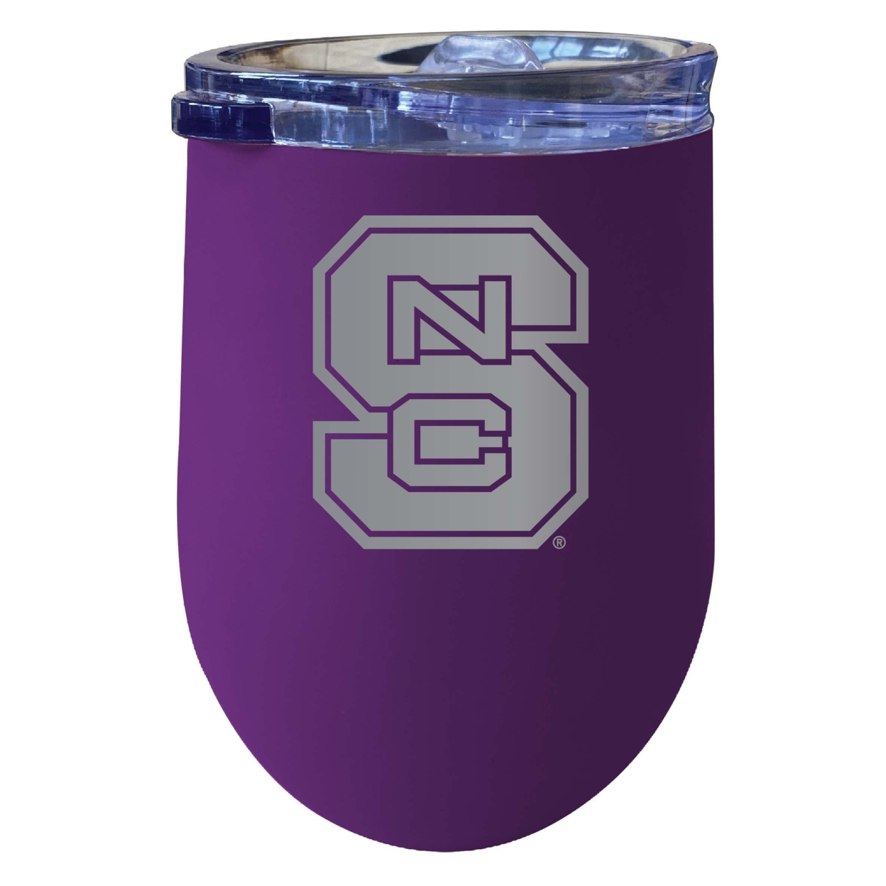 NC State Wolfpack 12 Oz Etched Insulated Wine Stainless Steel Tumbler Purple