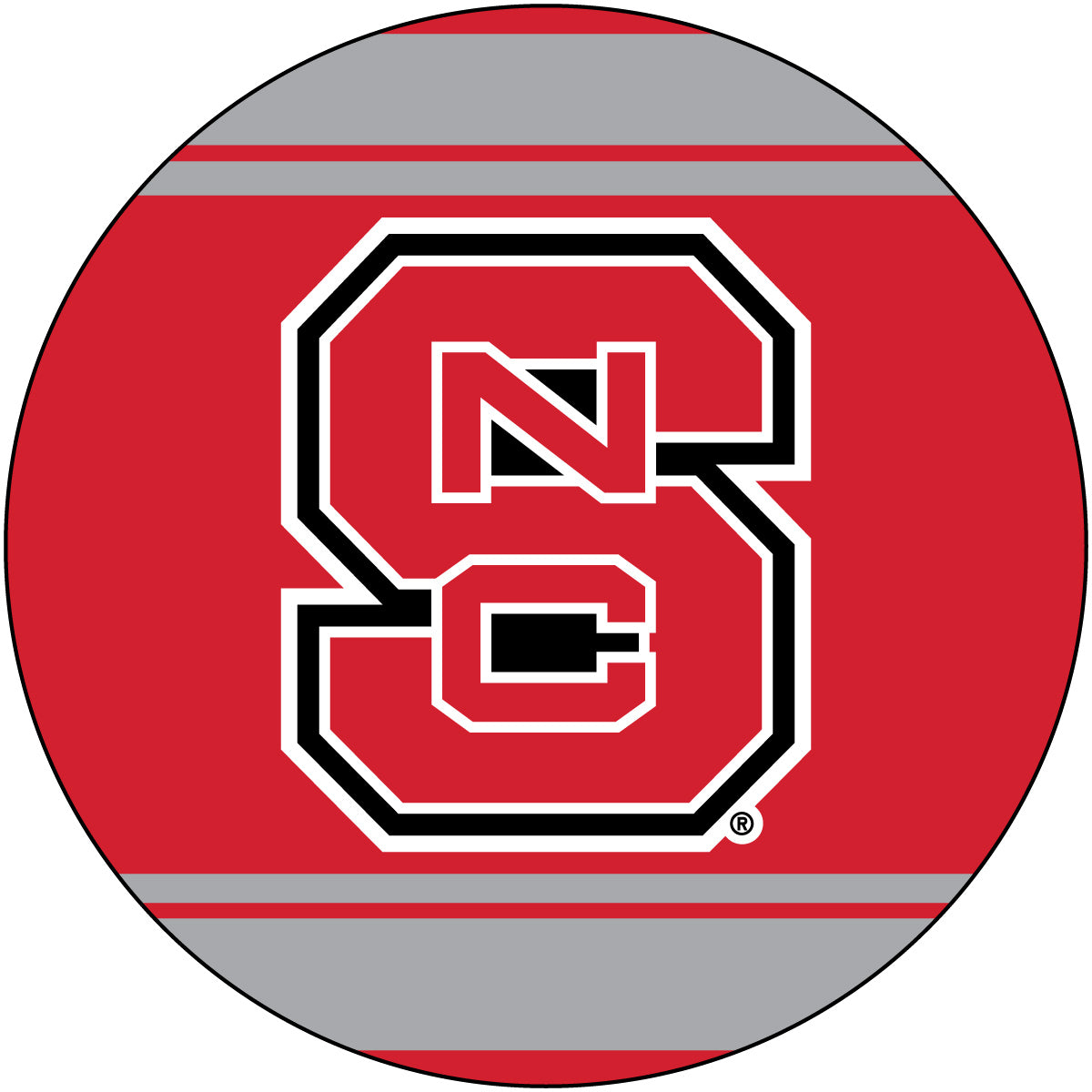 NC State Wolfpack 4 Inch Round Trendy Polka Dot Magnet