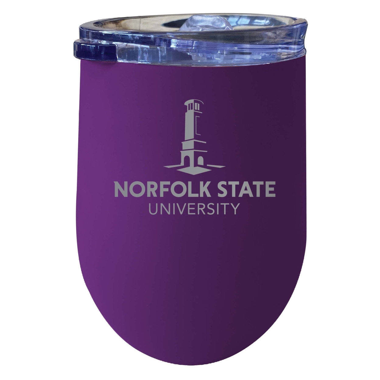 Norfolk State University 12 Oz Etched Insulated Wine Stainless Steel Tumbler Purple