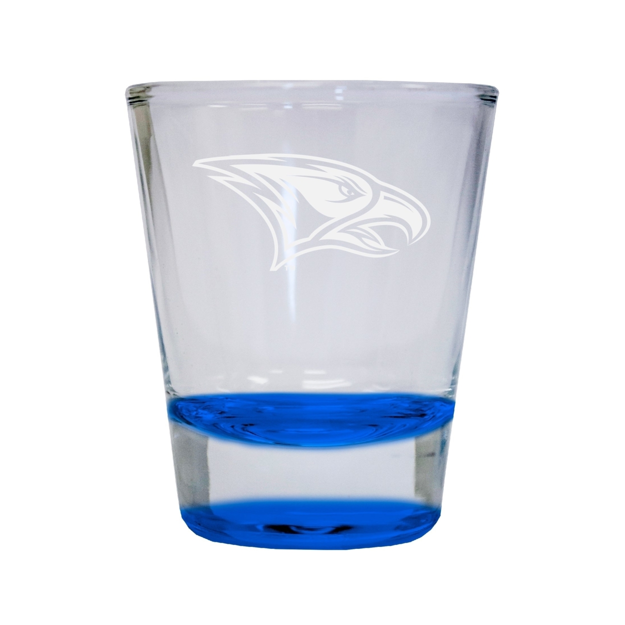 North Carolina Central Eagles Etched Round Shot Glass 2 Oz Blue
