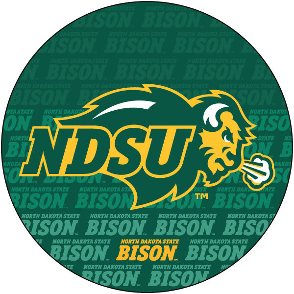 North Dakota State Bison 4 Inch Round Word Magnet