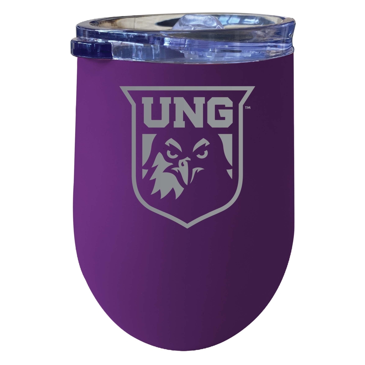 North Georgia Nighhawks 12 Oz Etched Insulated Wine Stainless Steel Tumbler Purple