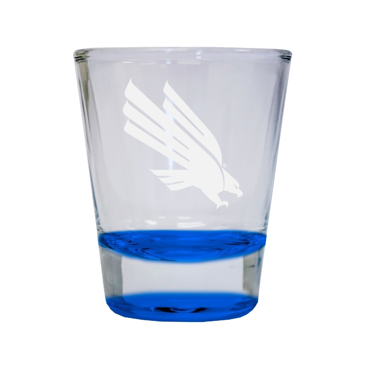 North Texas Etched Round Shot Glass 2 Oz Blue