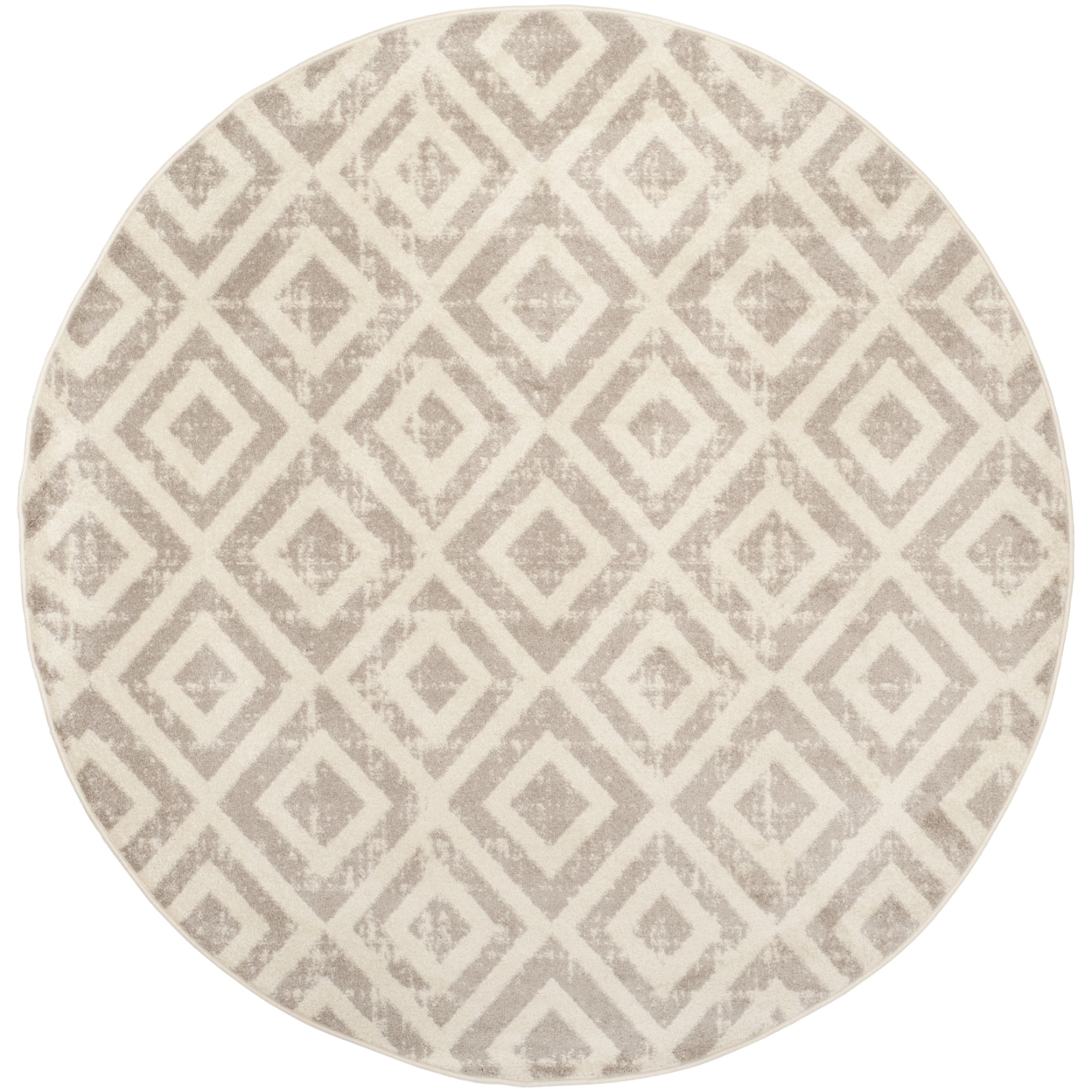 SAFAVIEH Amsterdam Collection AMS105A Ivory / Mauve Rug - 5' 1 Round