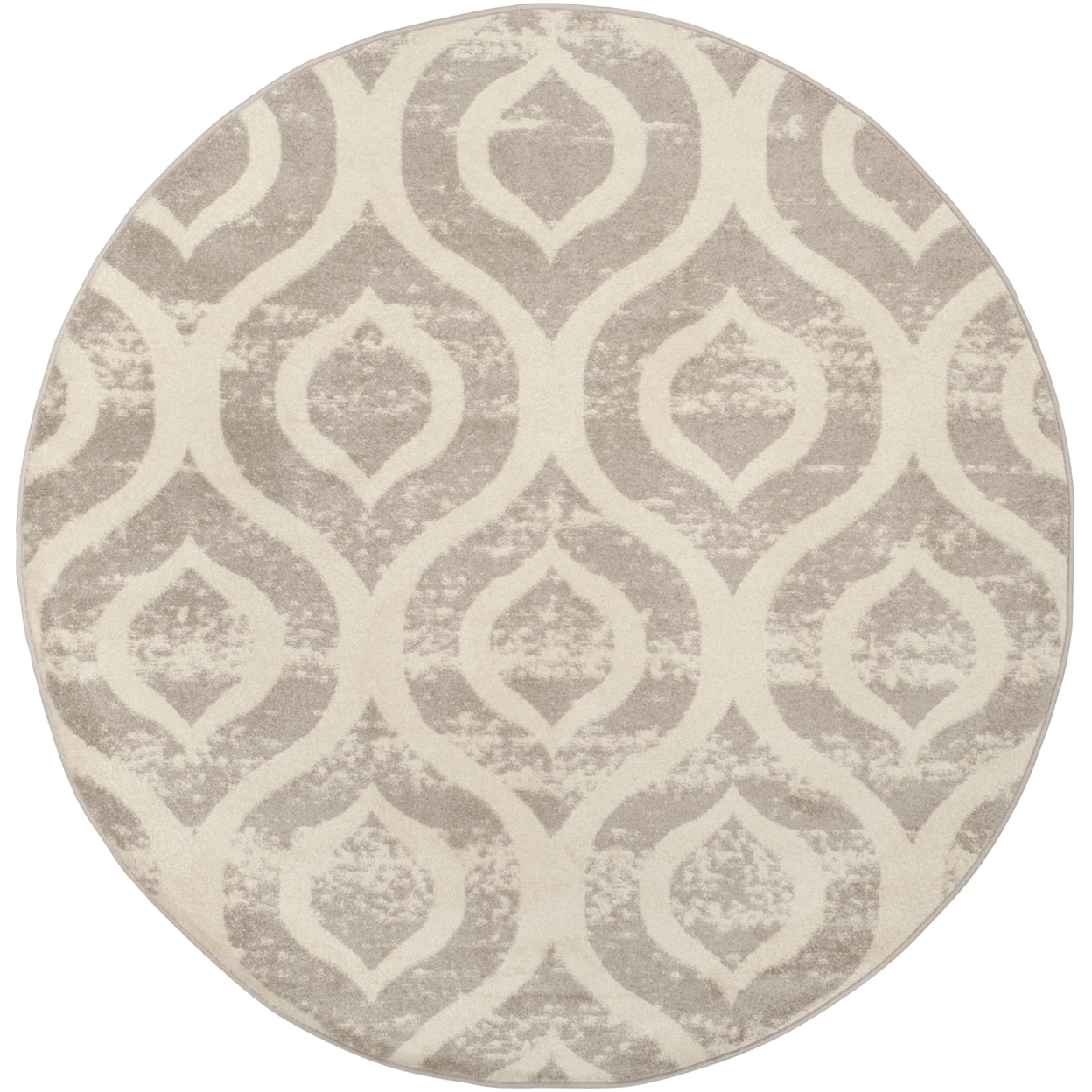 SAFAVIEH Amsterdam Collection AMS107A Ivory / Mauve Rug - 5' 1 Round