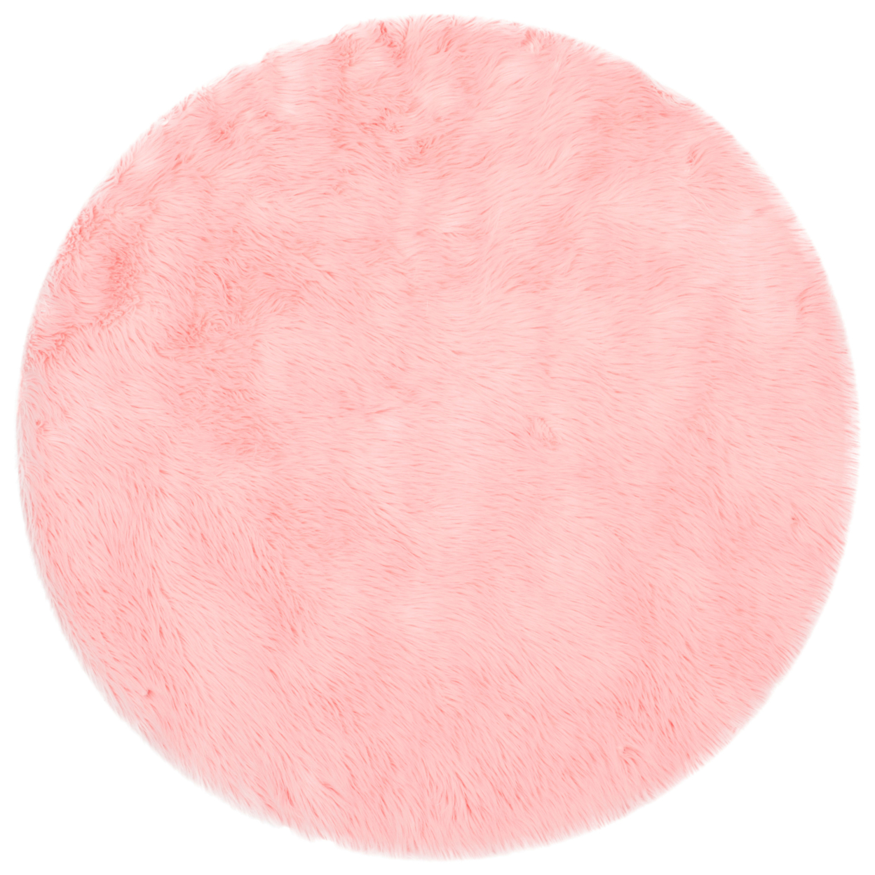 SAFAVIEH Faux Sheep Skin Collection FSS235G Pink Rug - 4' Round