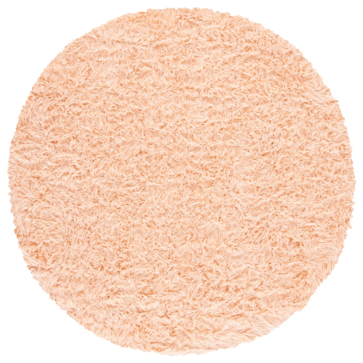 SAFAVIEH Faux Sheep Skin FSS235U Light Pink Rug - 6' Round