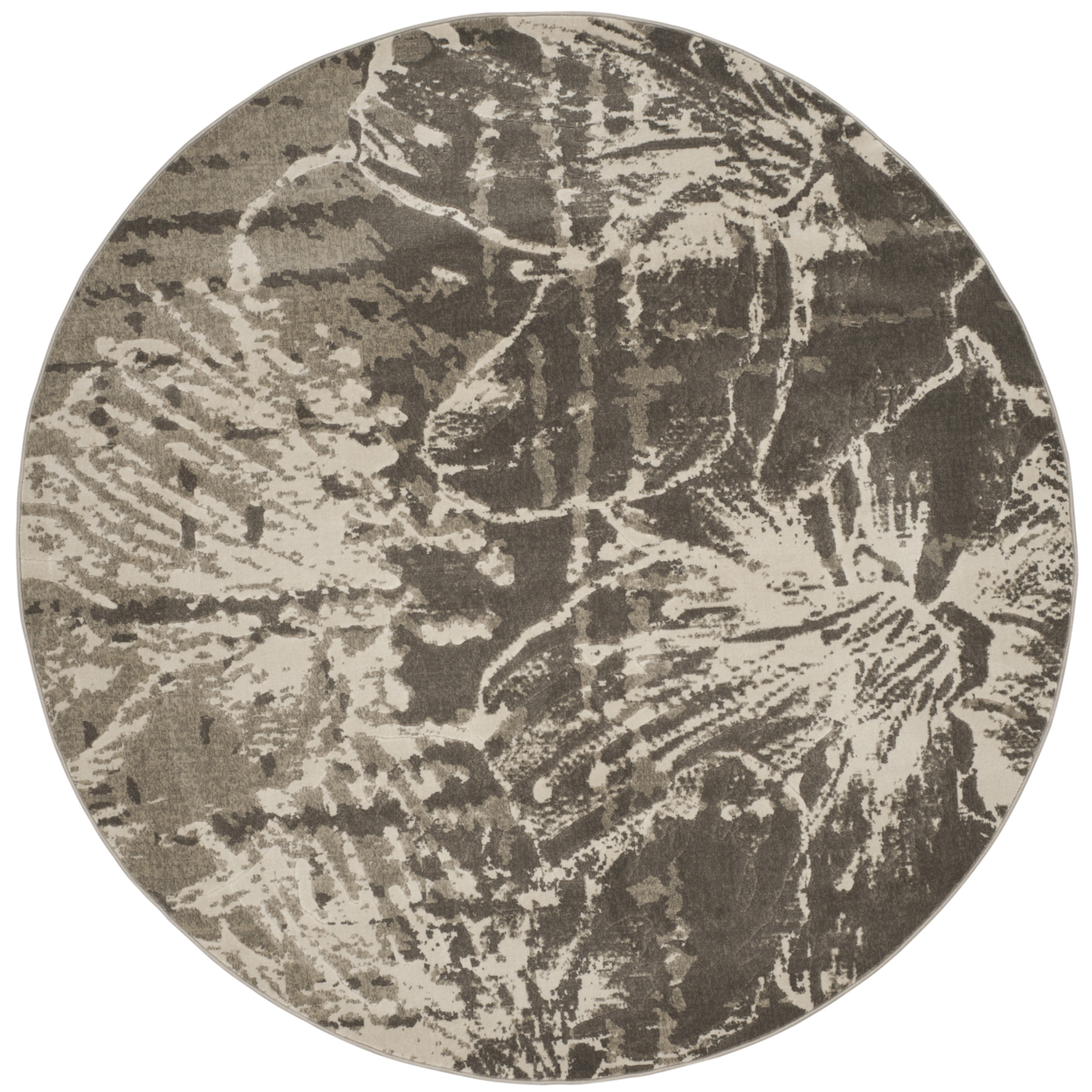 SAFAVIEH Porcello Collection PRL7732A Grey/Dark Grey Rug - 6' 7 Round