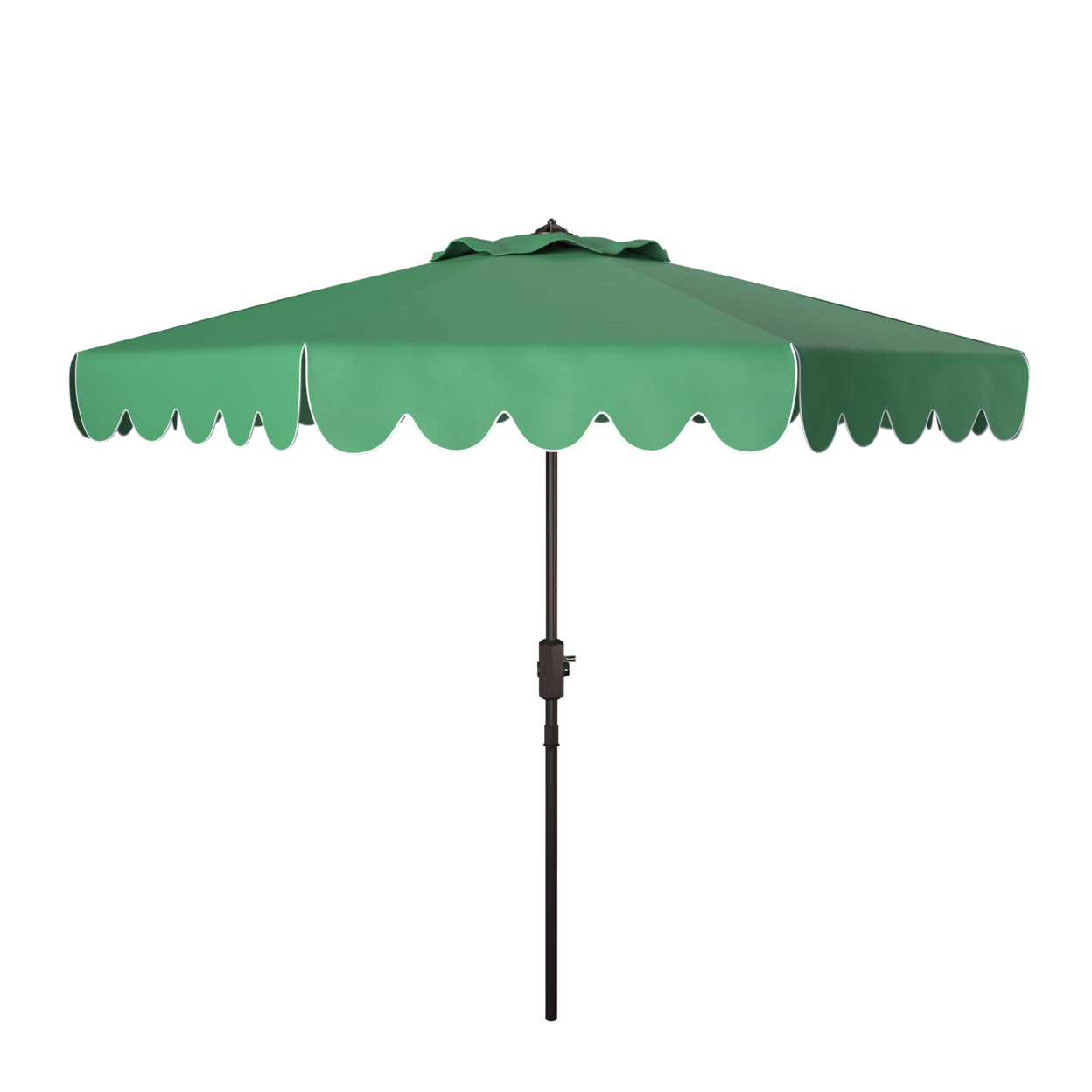 SAFAVIEH Outdoor Collection Venice Single Scallop 9-Foot Umbrella Hunter Green