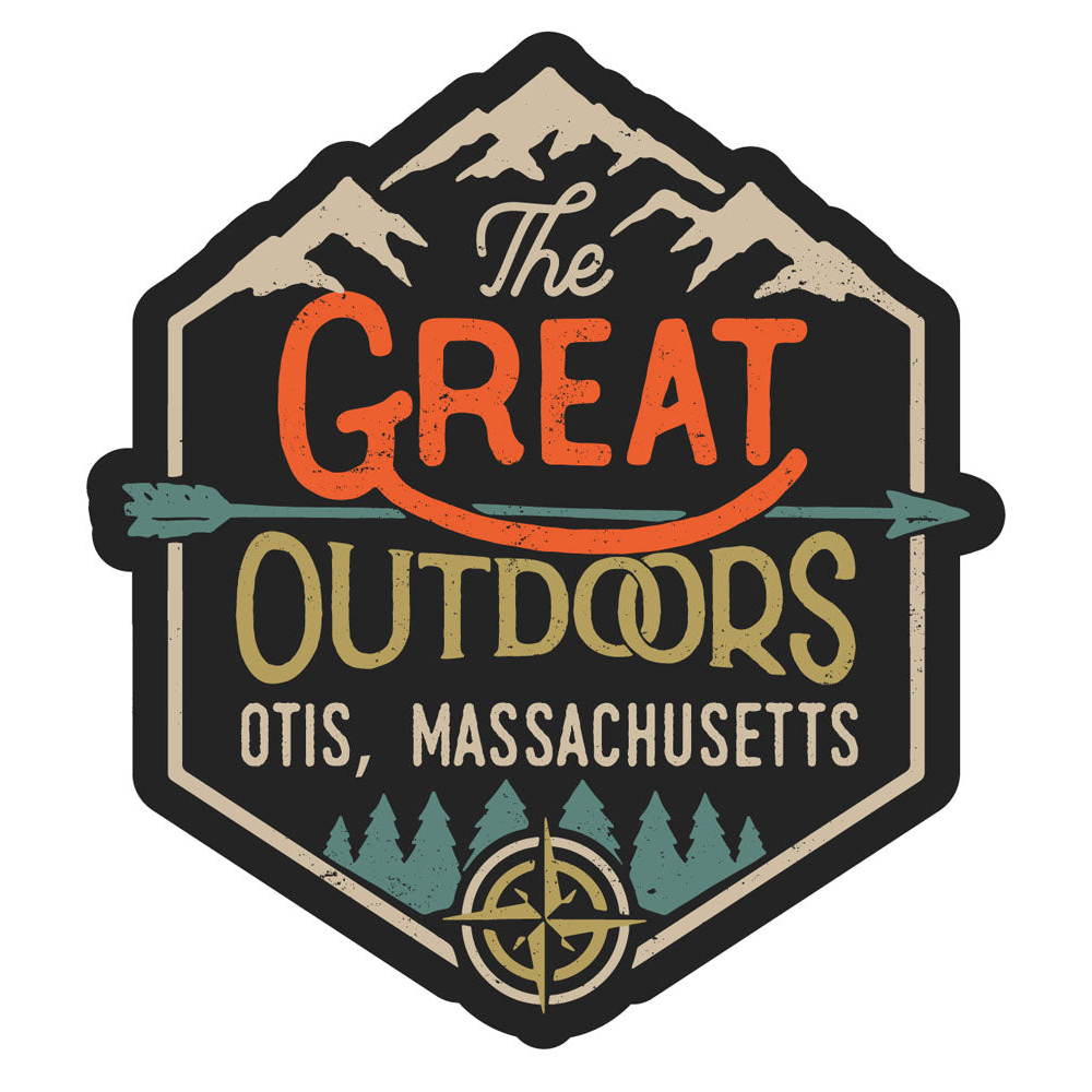 Otis Massachusetts Souvenir Decorative Stickers (Choose Theme And Size) - Single Unit, 4-Inch, Tent