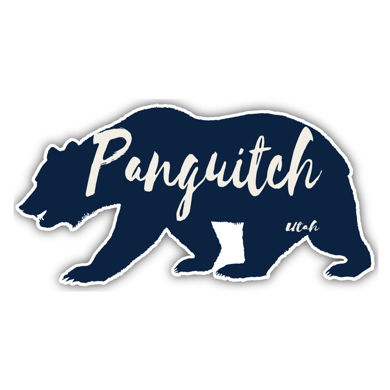 Panguitch Utah Souvenir Decorative Stickers (Choose Theme And Size) - Single Unit, 4-Inch, Bear