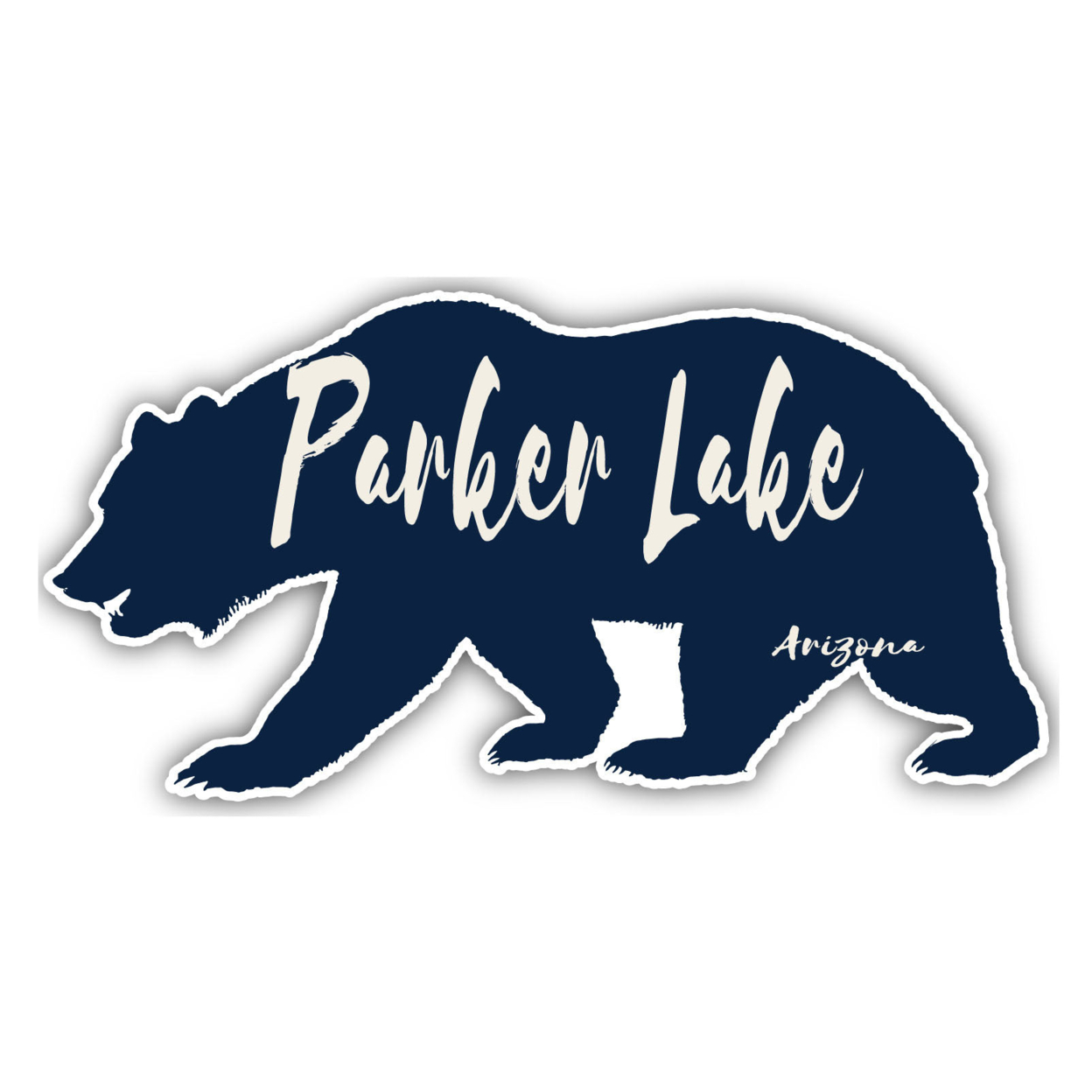Parker Lake Arizona Souvenir Decorative Stickers (Choose Theme And Size) - Single Unit, 2-Inch, Bear