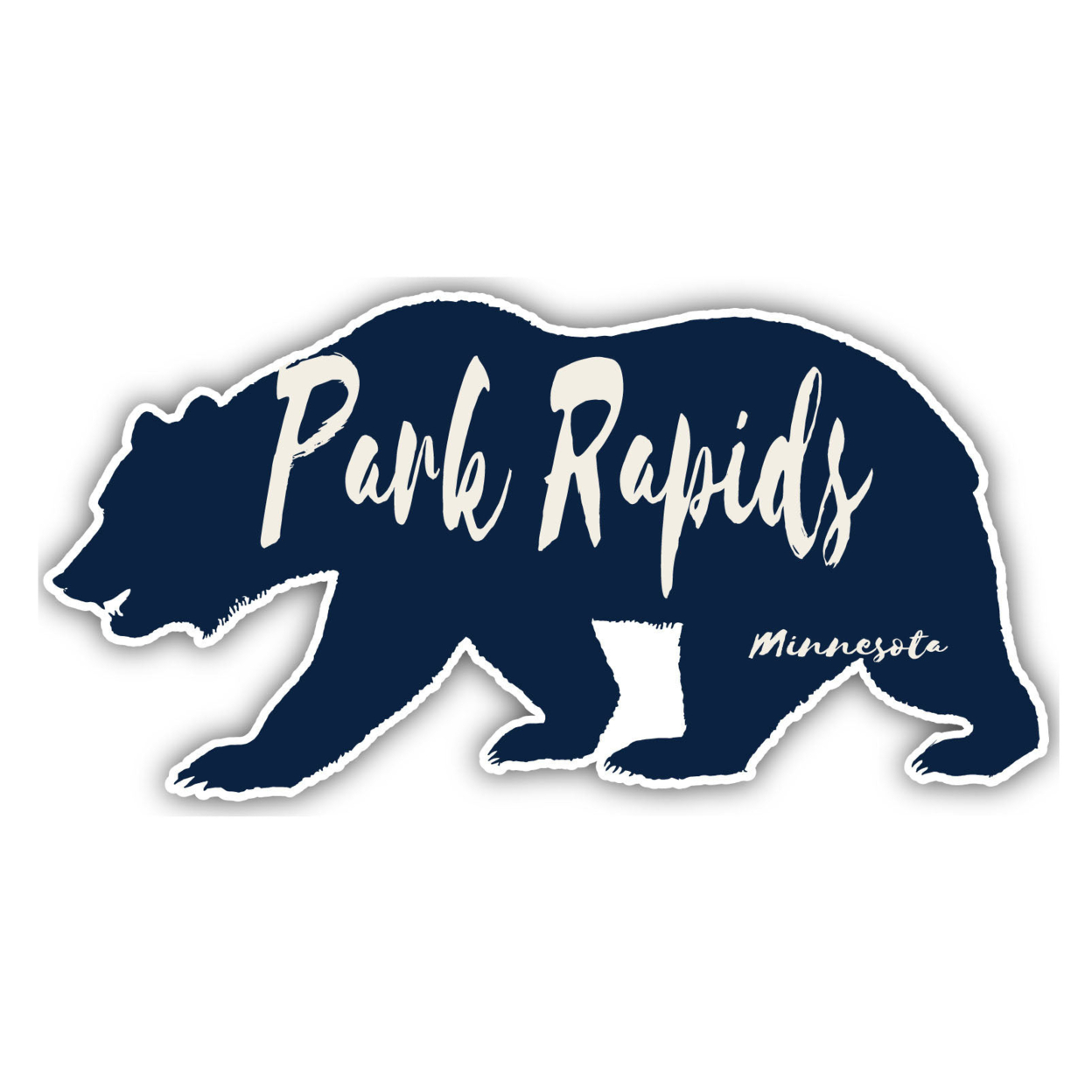 Park Rapids Minnesota Souvenir Decorative Stickers (Choose Theme And Size) - Single Unit, 2-Inch, Bear