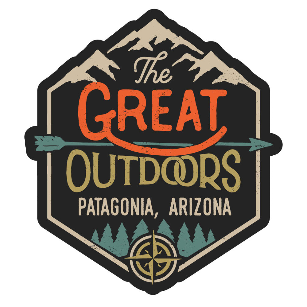 Patagonia Arizona Souvenir Decorative Stickers (Choose Theme And Size) - Single Unit, 4-Inch, Great Outdoors