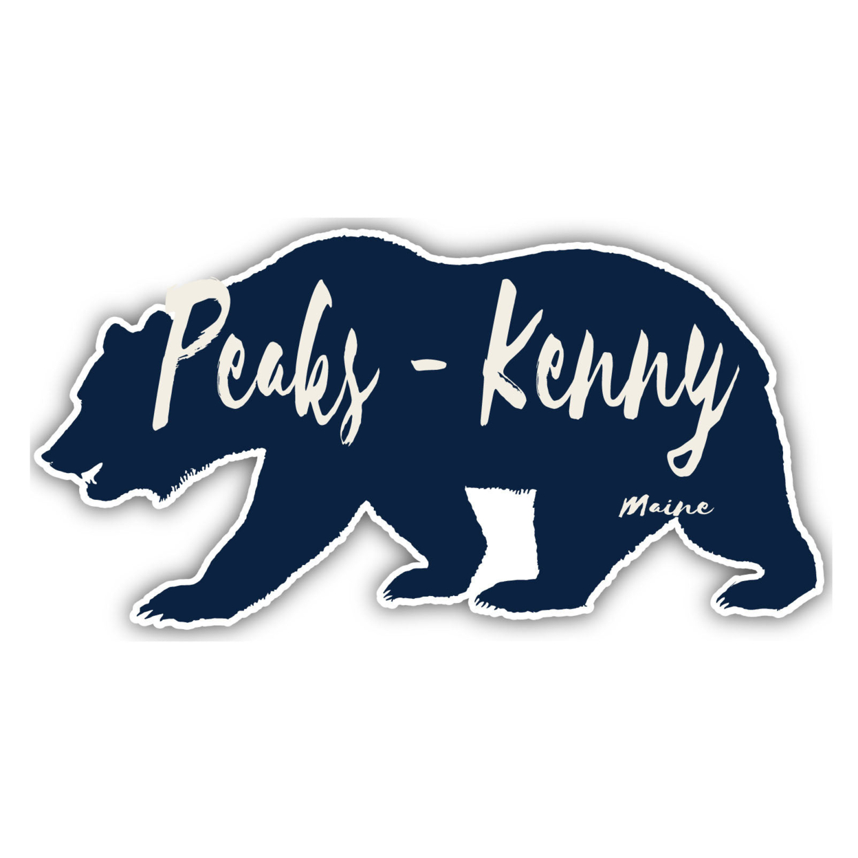 Peaks - Kenny Maine Souvenir Decorative Stickers (Choose Theme And Size) - Single Unit, 4-Inch, Bear