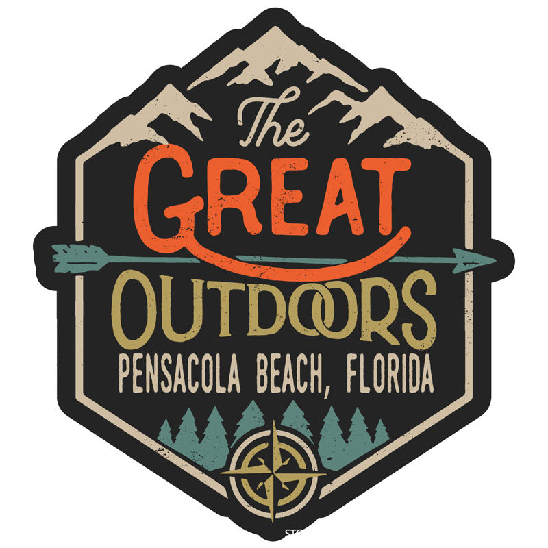Pensacola Beach Florida Souvenir Decorative Stickers (Choose Theme And Size) - Single Unit, 2-Inch, Great Outdoors