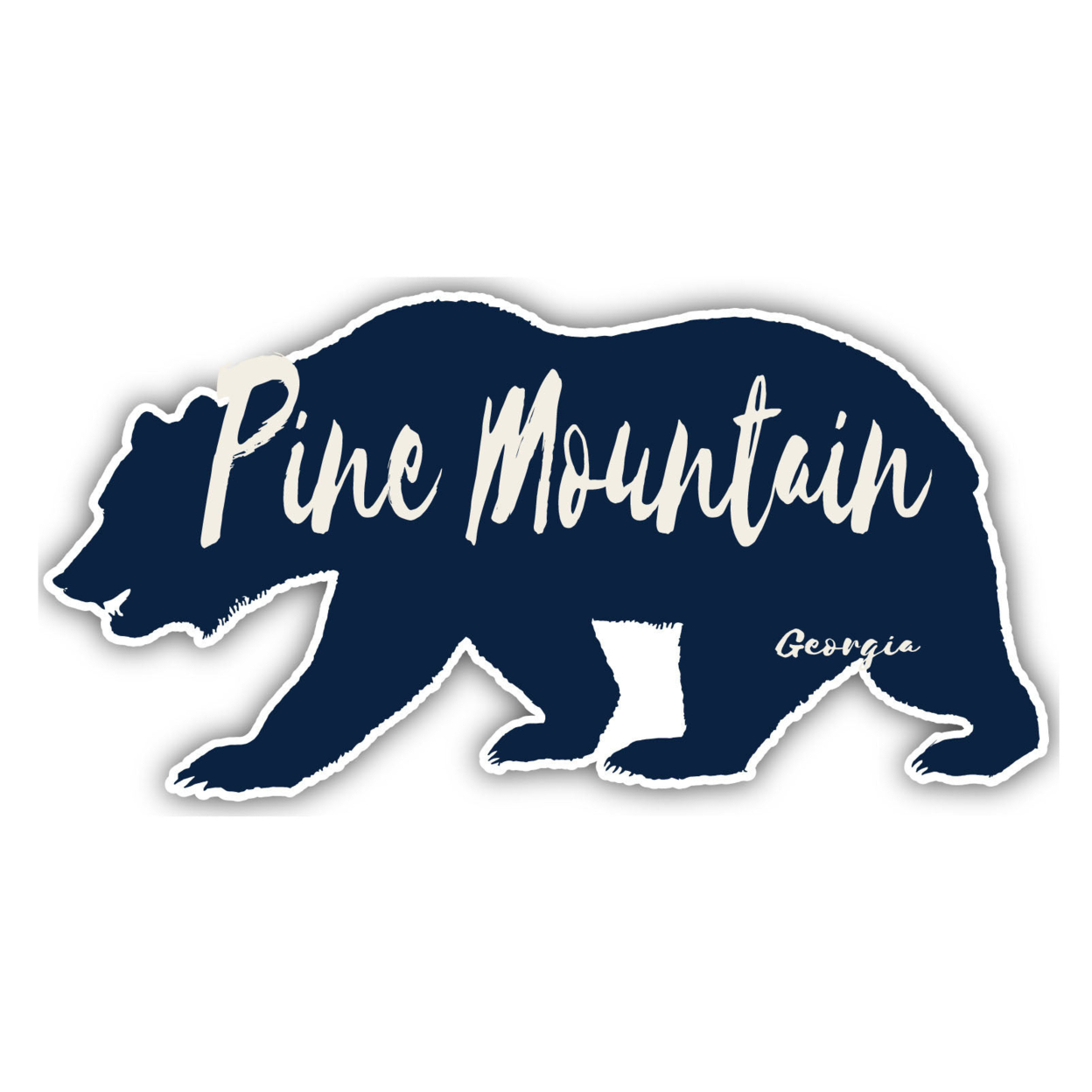 Pine Mountain Georgia Souvenir Decorative Stickers (Choose Theme And Size) - Single Unit, 4-Inch, Bear