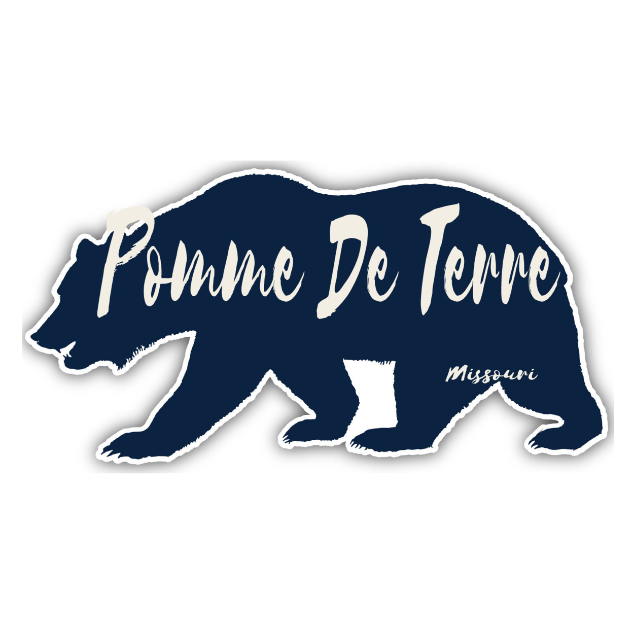 Pomme De Terre Missouri Souvenir Decorative Stickers (Choose Theme And Size) - Single Unit, 2-Inch, Bear