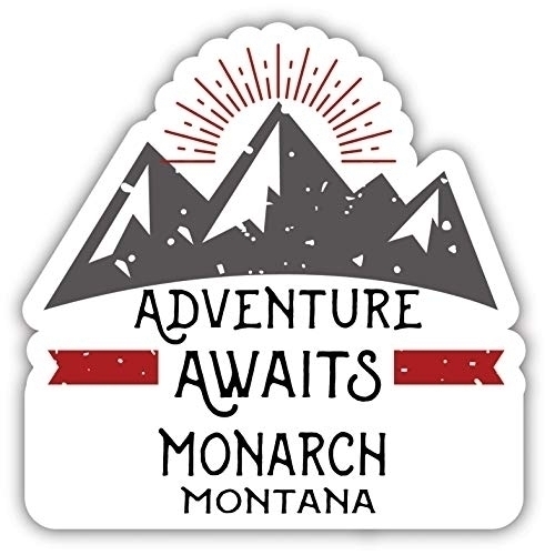 Monarch Montana Souvenir Decorative Stickers (Choose Theme And Size) - Single Unit, 2-Inch, Adventures Awaits