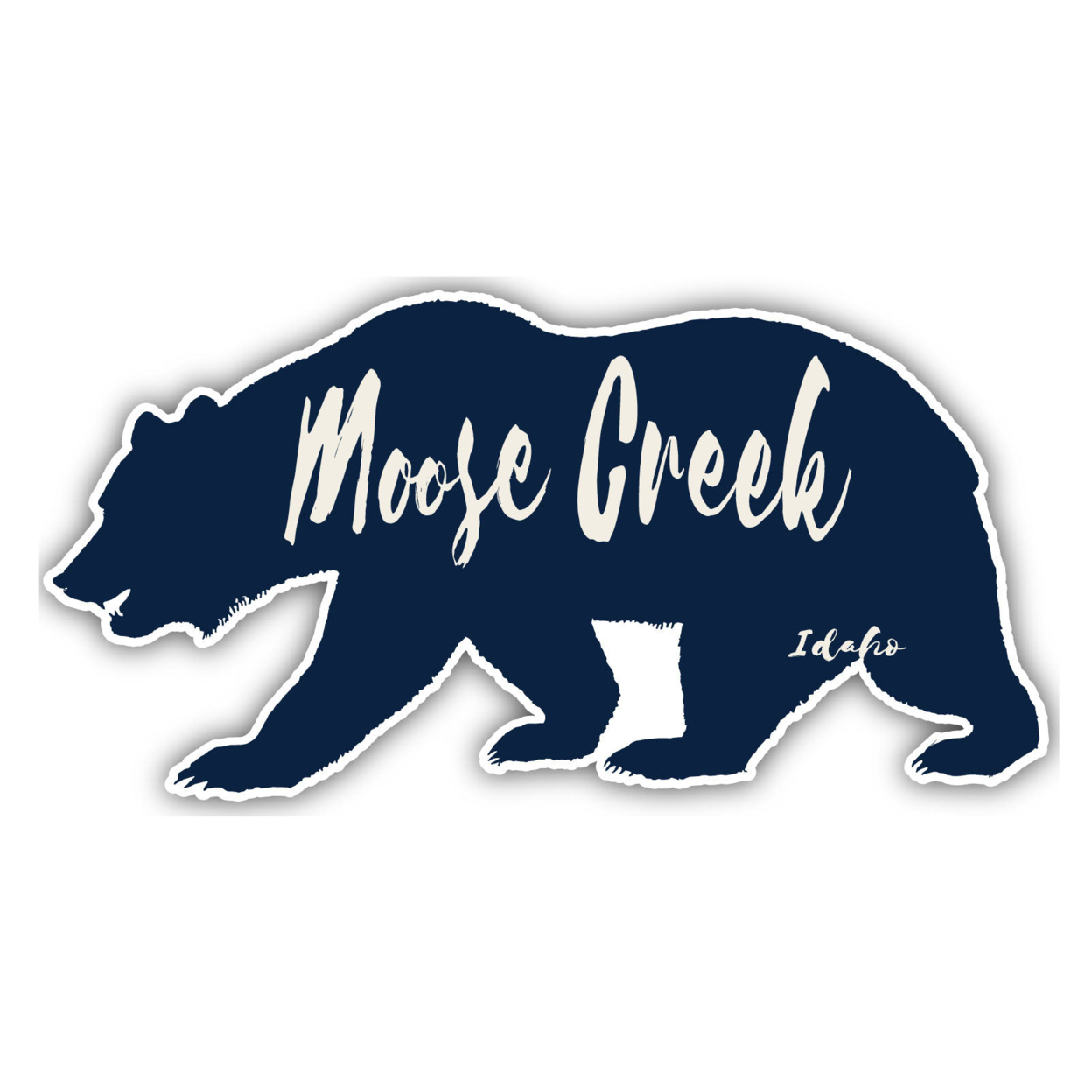 Moose Creek Idaho Souvenir Decorative Stickers (Choose Theme And Size) - Single Unit, 4-Inch, Bear