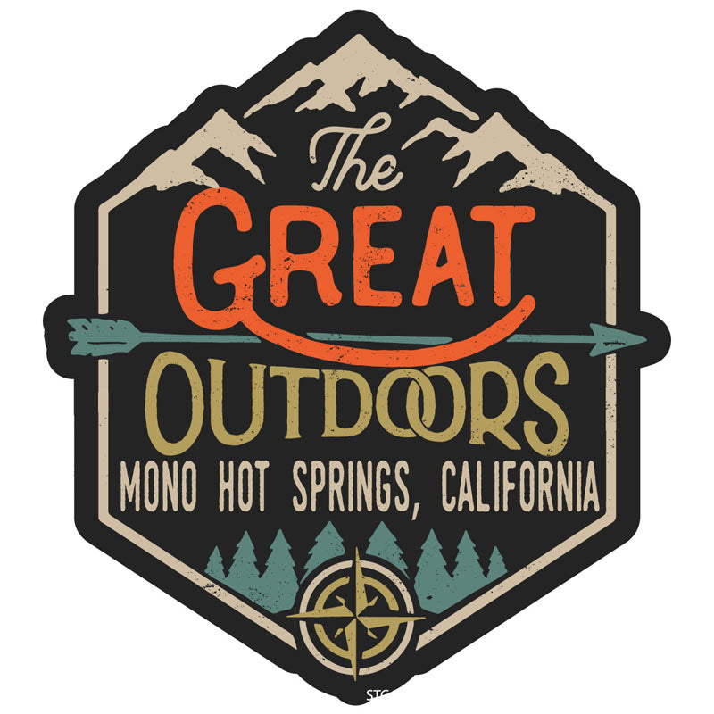 Mono Hot Springs California Souvenir Decorative Stickers (Choose Theme And Size) - Single Unit, 2-Inch, Great Outdoors