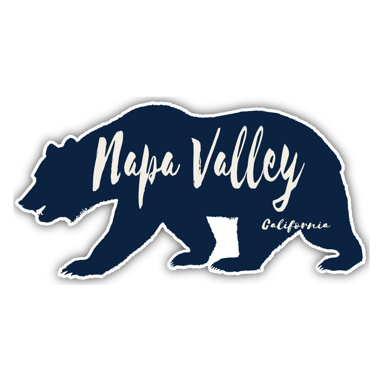 Napa Valley California Souvenir Decorative Stickers (Choose Theme And Size) - Single Unit, 4-Inch, Bear