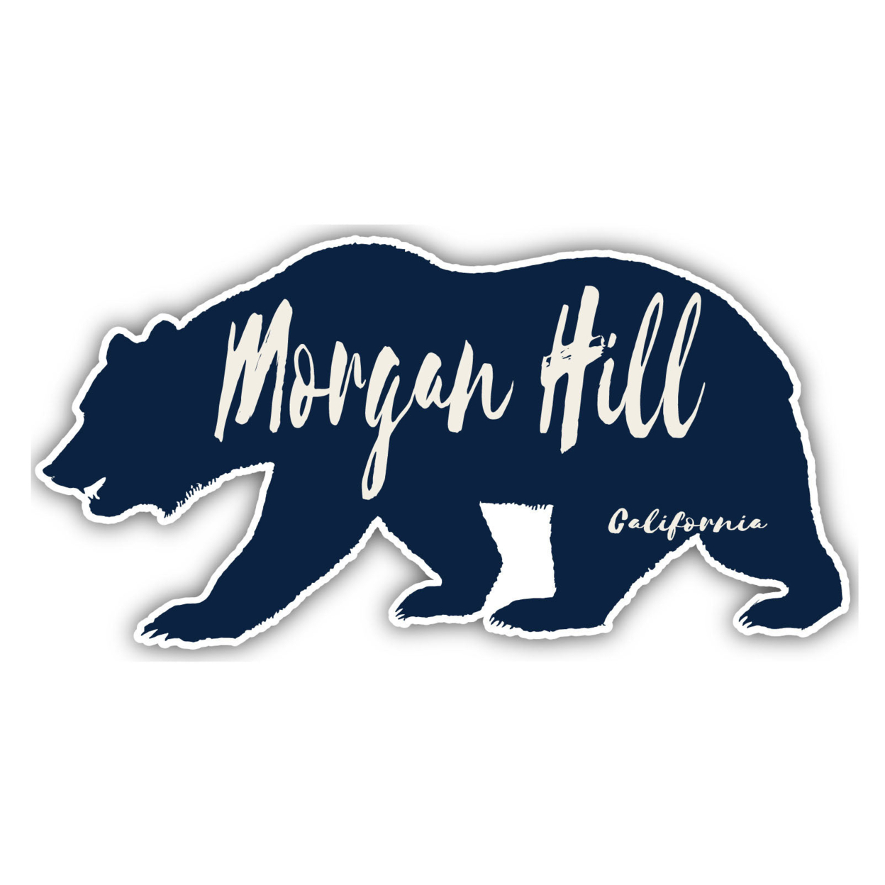 Morgan Hill California Souvenir Decorative Stickers (Choose Theme And Size) - Single Unit, 2-Inch, Bear