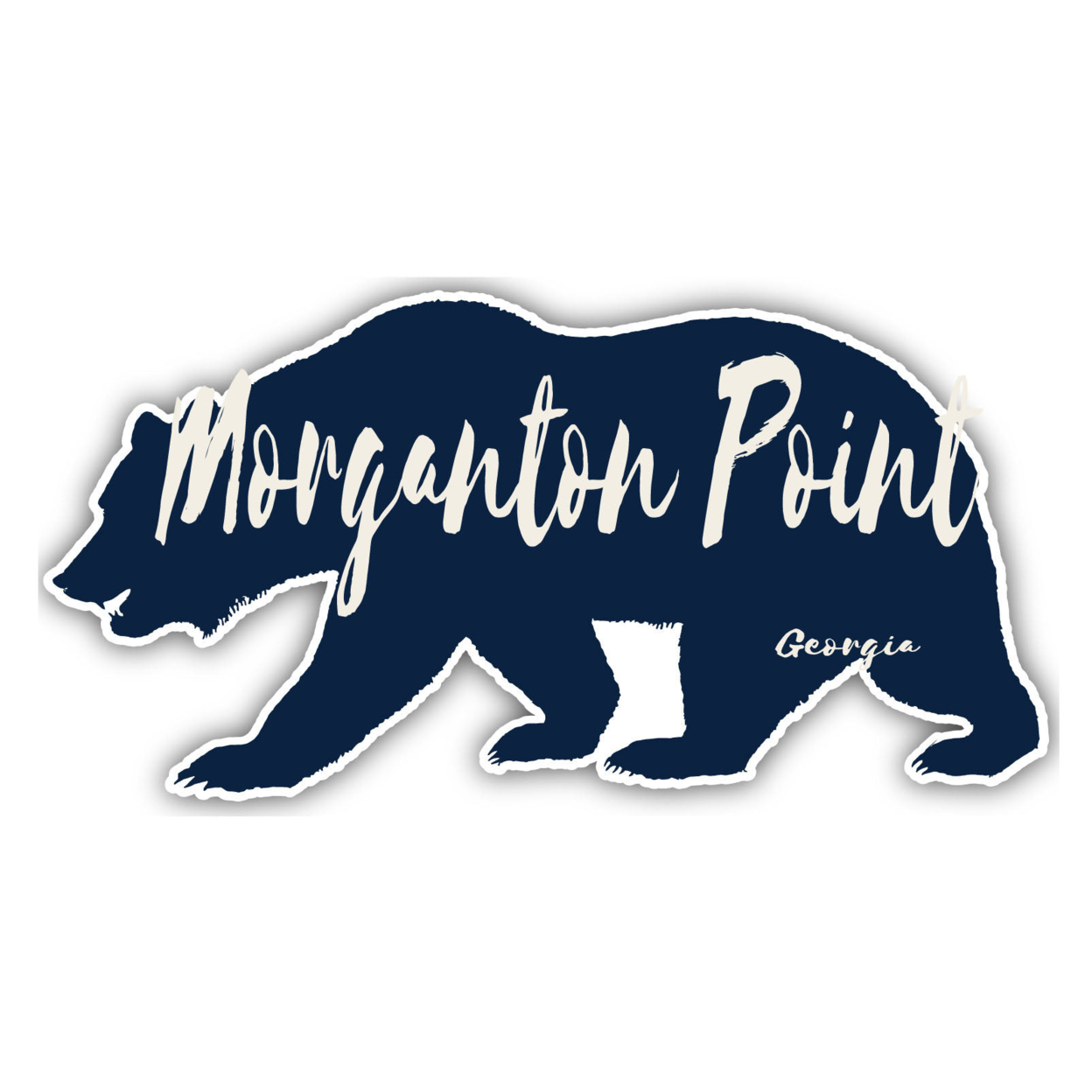Morganton Point Georgia Souvenir Decorative Stickers (Choose Theme And Size) - Single Unit, 2-Inch, Bear