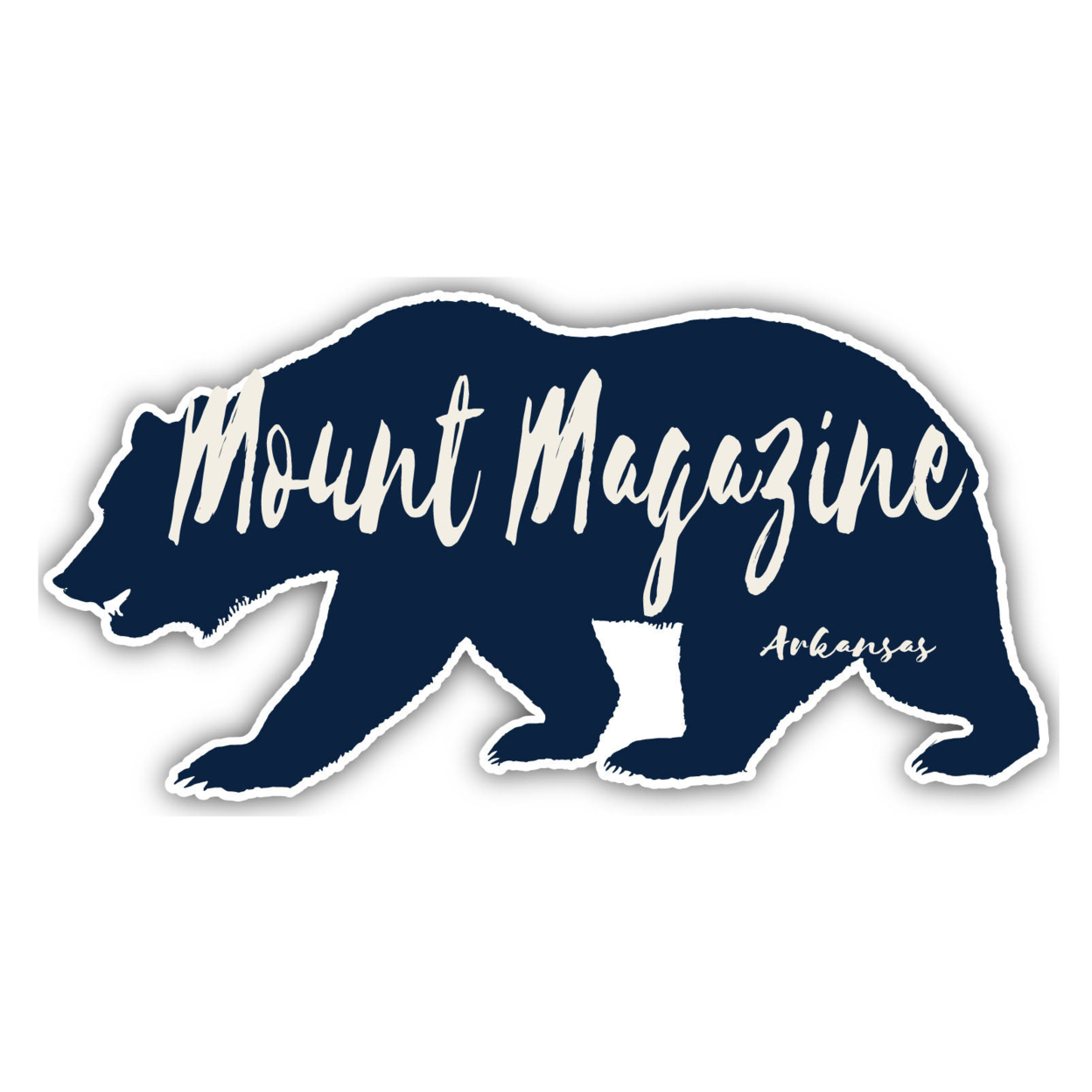 Mount Magazine Arkansas Souvenir Decorative Stickers (Choose Theme And Size) - Single Unit, 4-Inch, Bear