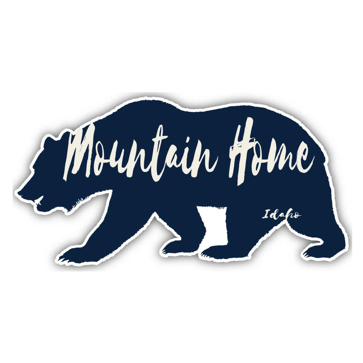 Mountain Home Idaho Souvenir Decorative Stickers (Choose Theme And Size) - Single Unit, 4-Inch, Bear
