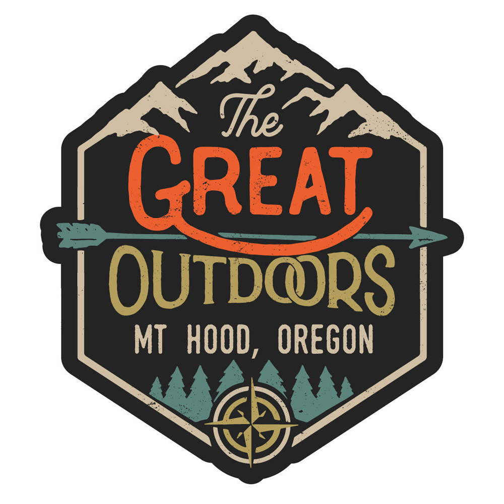 Mt Hood Oregon Souvenir Decorative Stickers (Choose Theme And Size) - Single Unit, 2-Inch, Great Outdoors